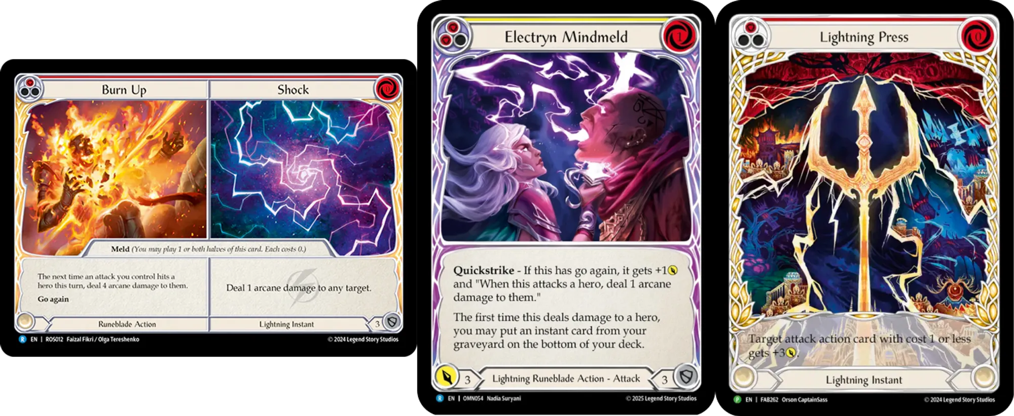 Burn up, Electryn Mindmeld, and Lightning Press