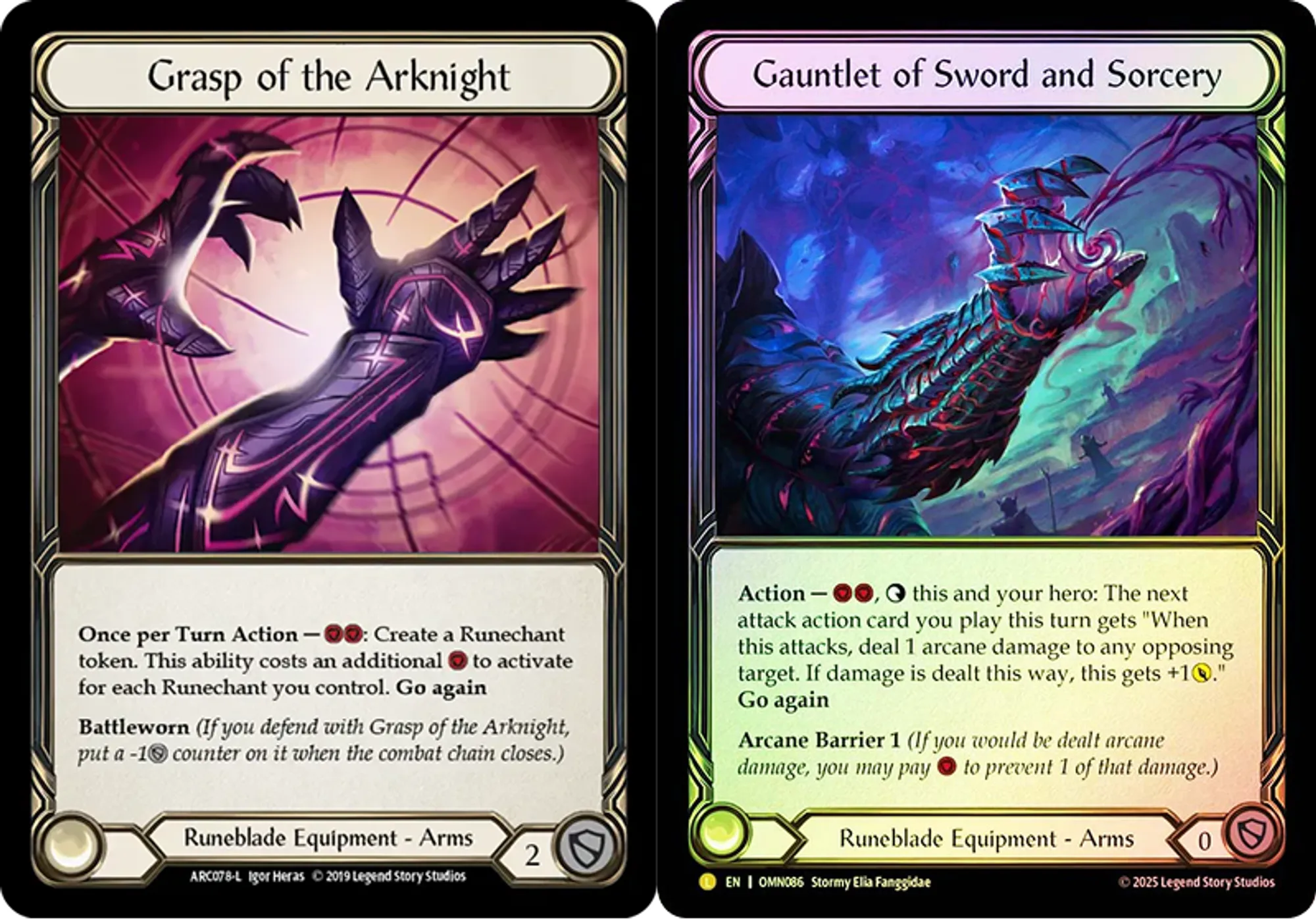 Grasp of the Arknight and Gauntlet of Sword and Sorcery