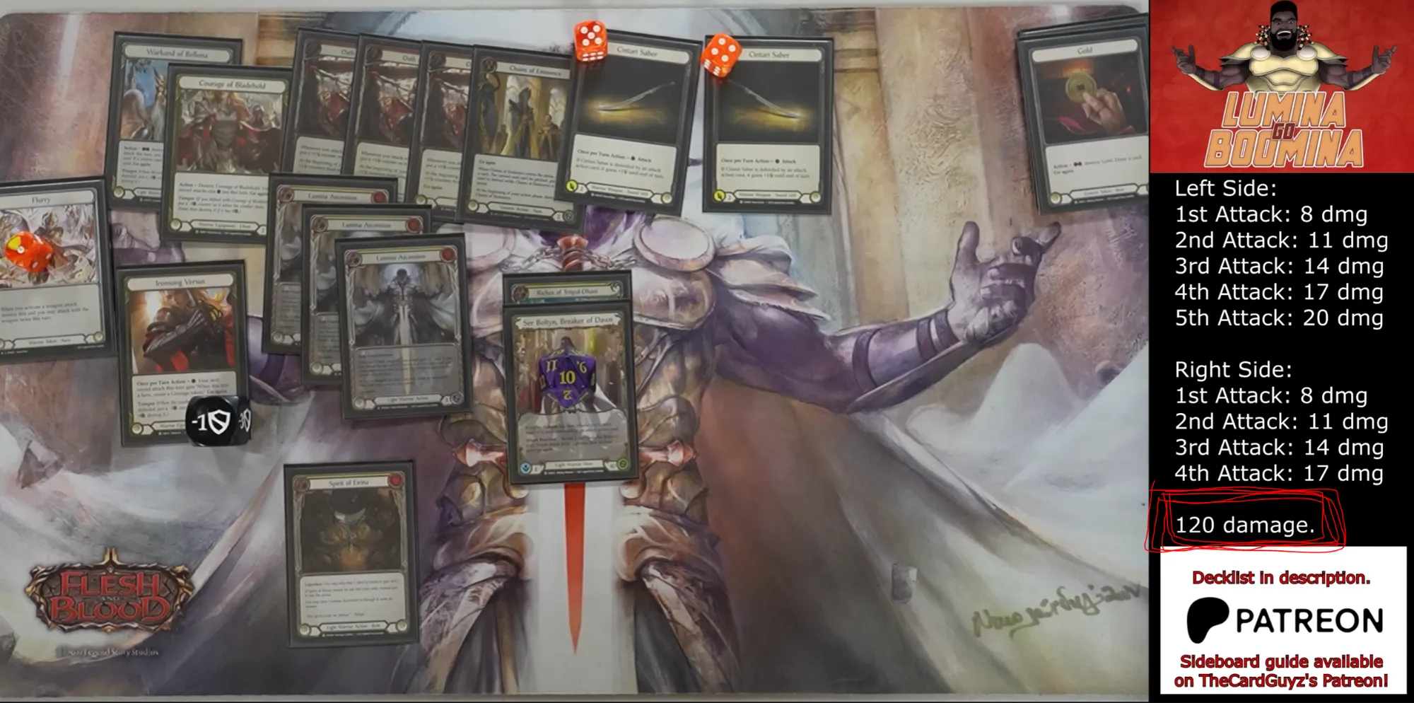 picture of deck tech from Josh Lau, showing Boltyn and an example combo