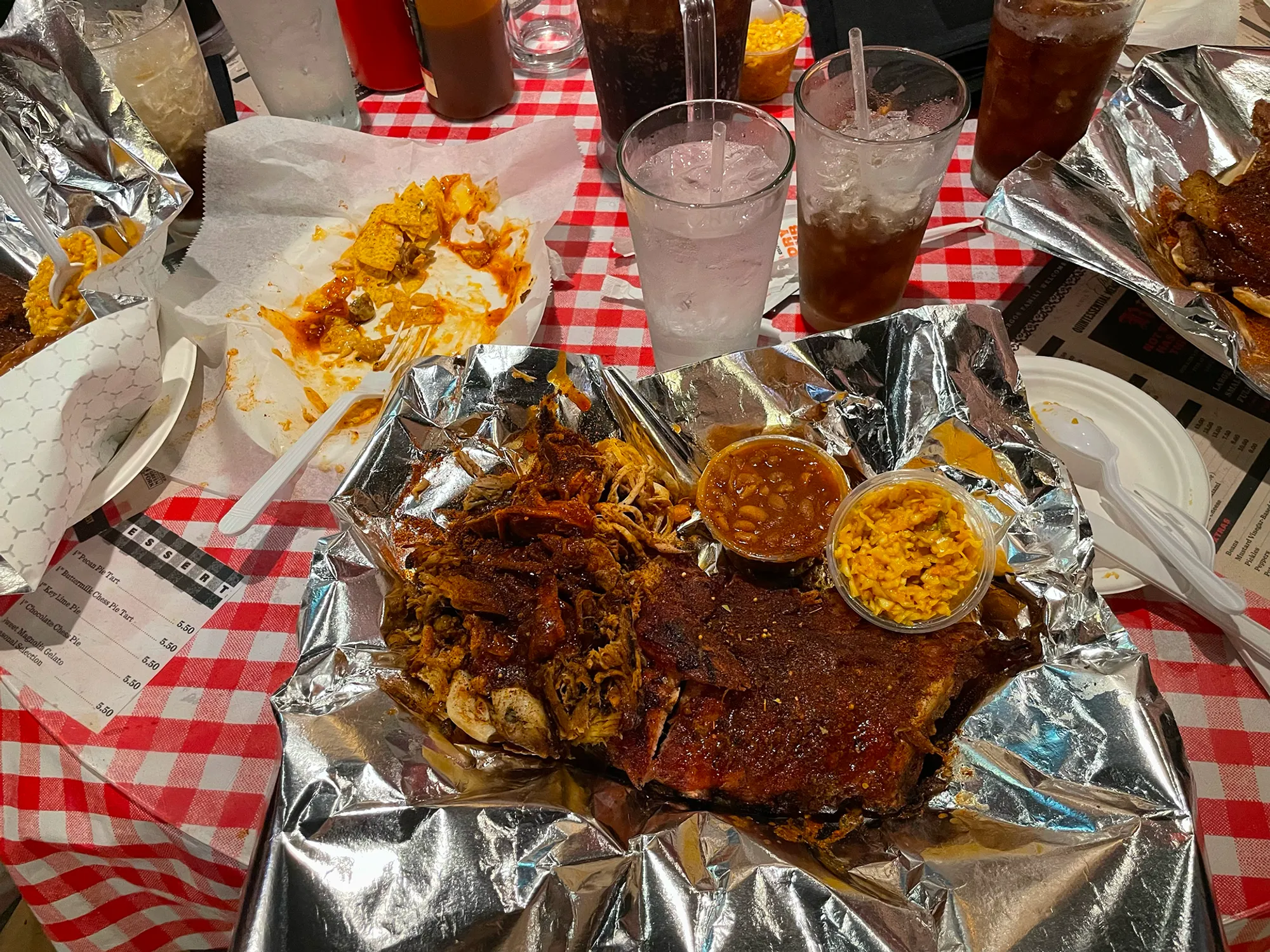 Pork shoulder and ribs from Rendezvous